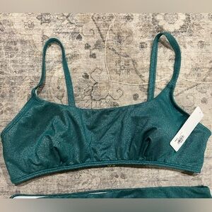 Freshwater women’s XXL (20) shimmer teal bikini top